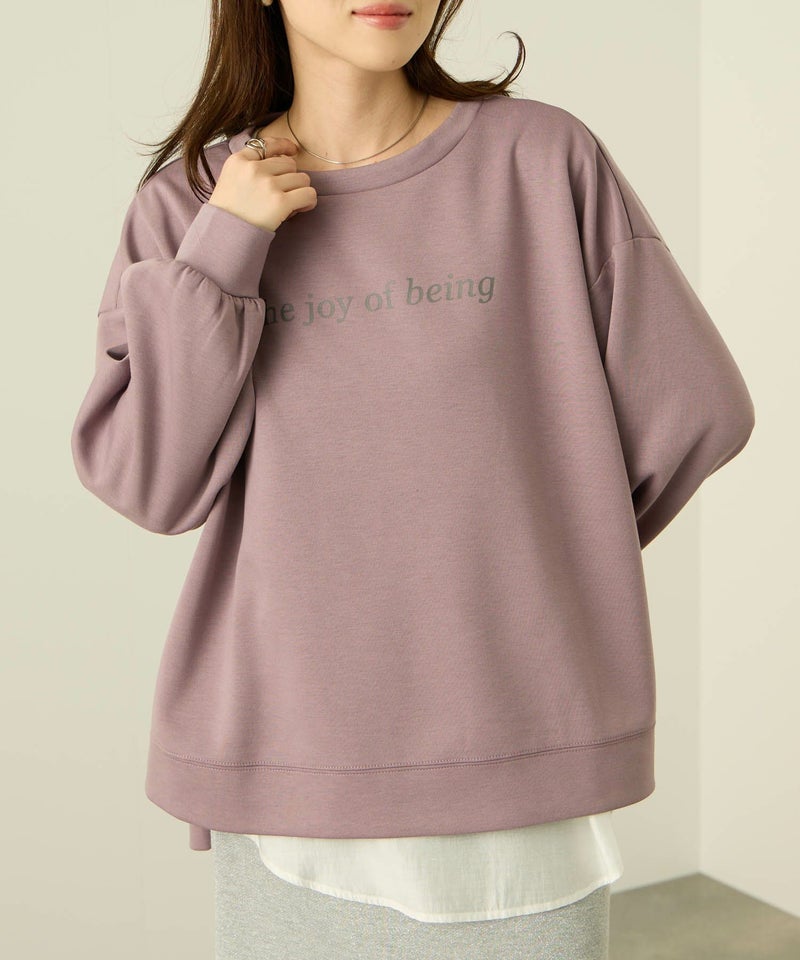 nAvy  ポンチ素材 ロゴプリントプルオーバー レディース商品画像-14