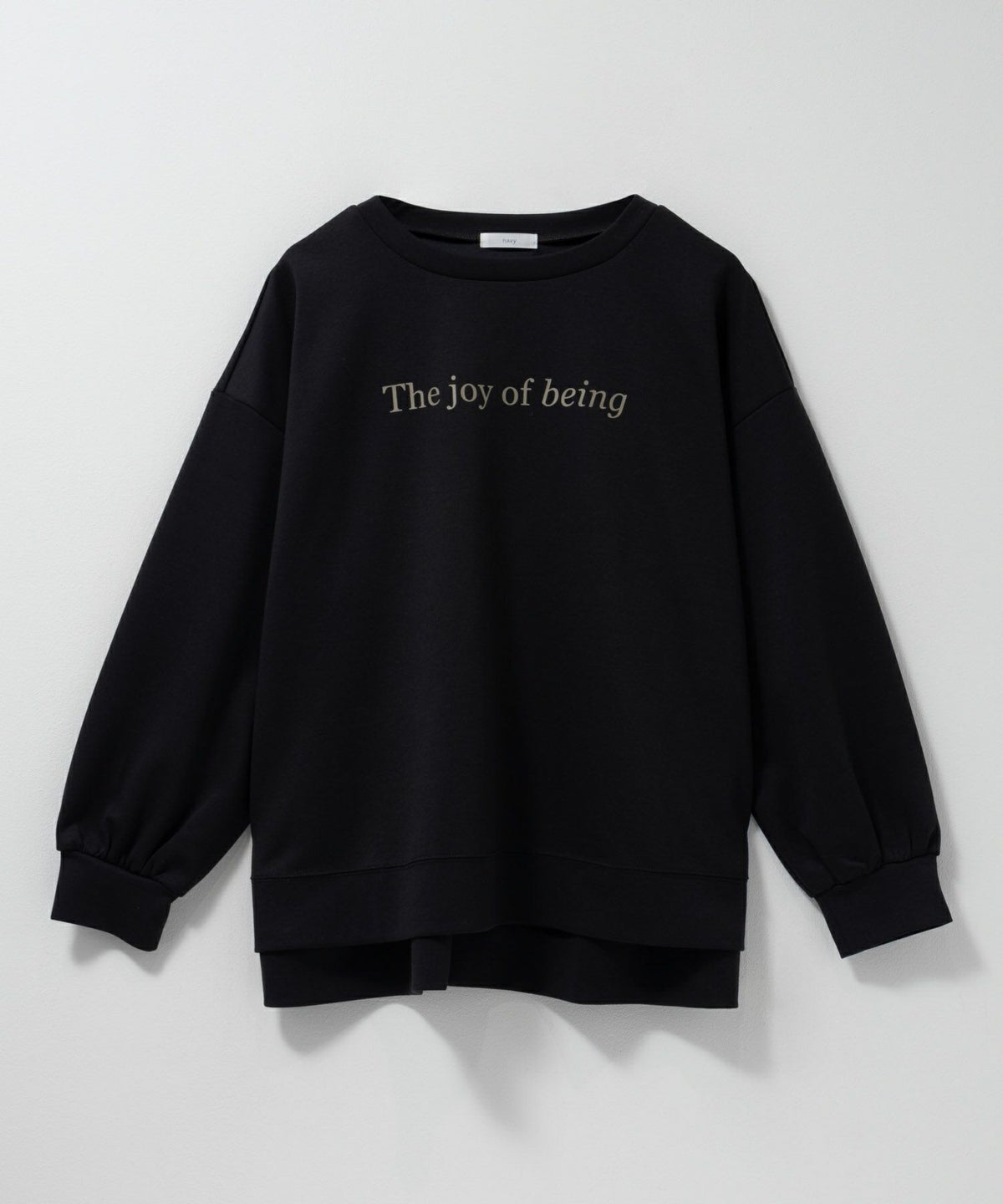 nAvy ポンチ素材 ロゴプリントプルオーバー レディース