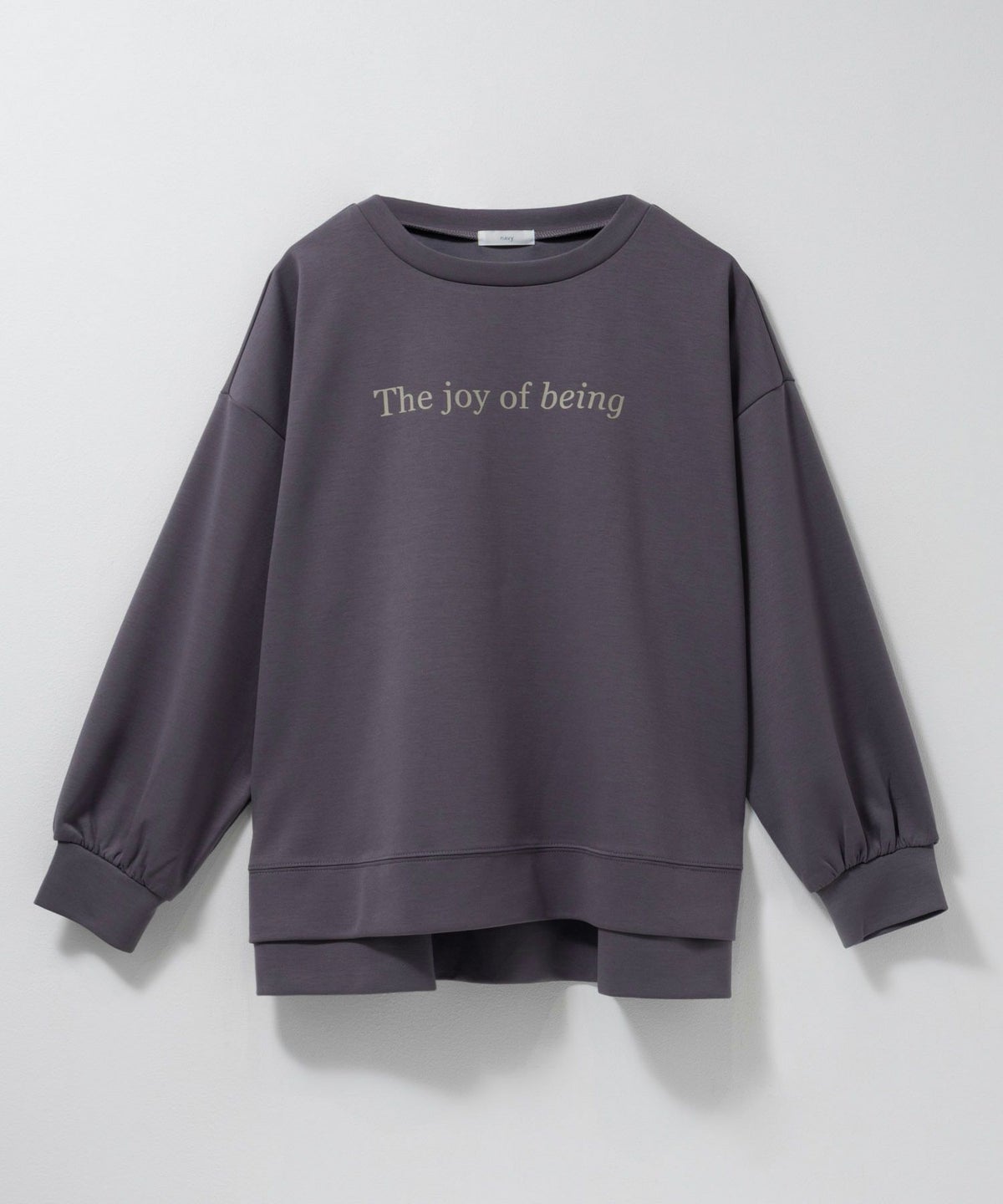 nAvy ポンチ素材 ロゴプリントプルオーバー レディース