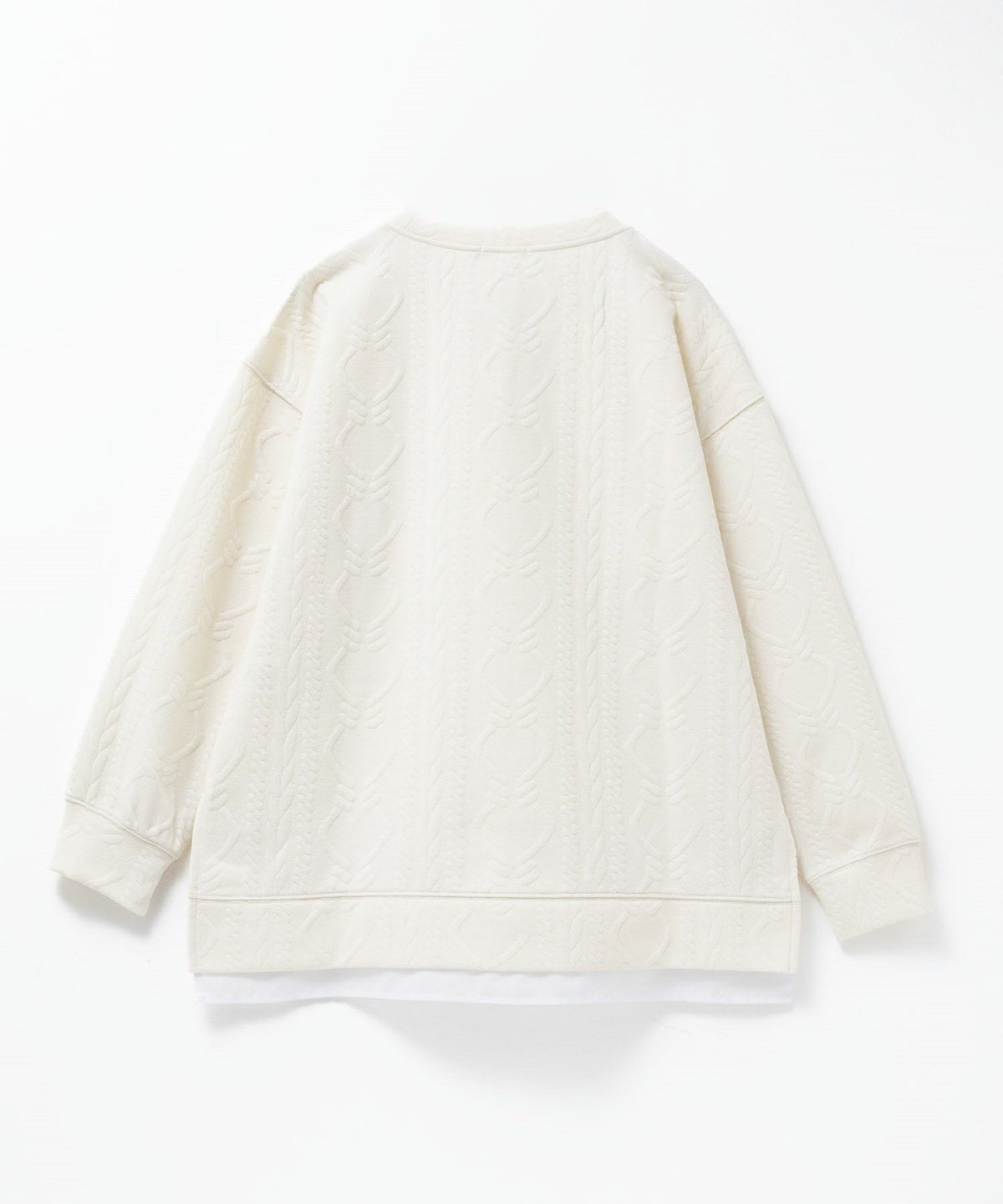 nAvy 時短ジャガードフェイク裾スリットプルオーバー レディース