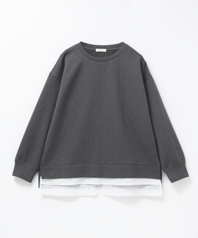 nAvy 時短ジャガードフェイク裾スリットプルオーバー レディース商品画像-19