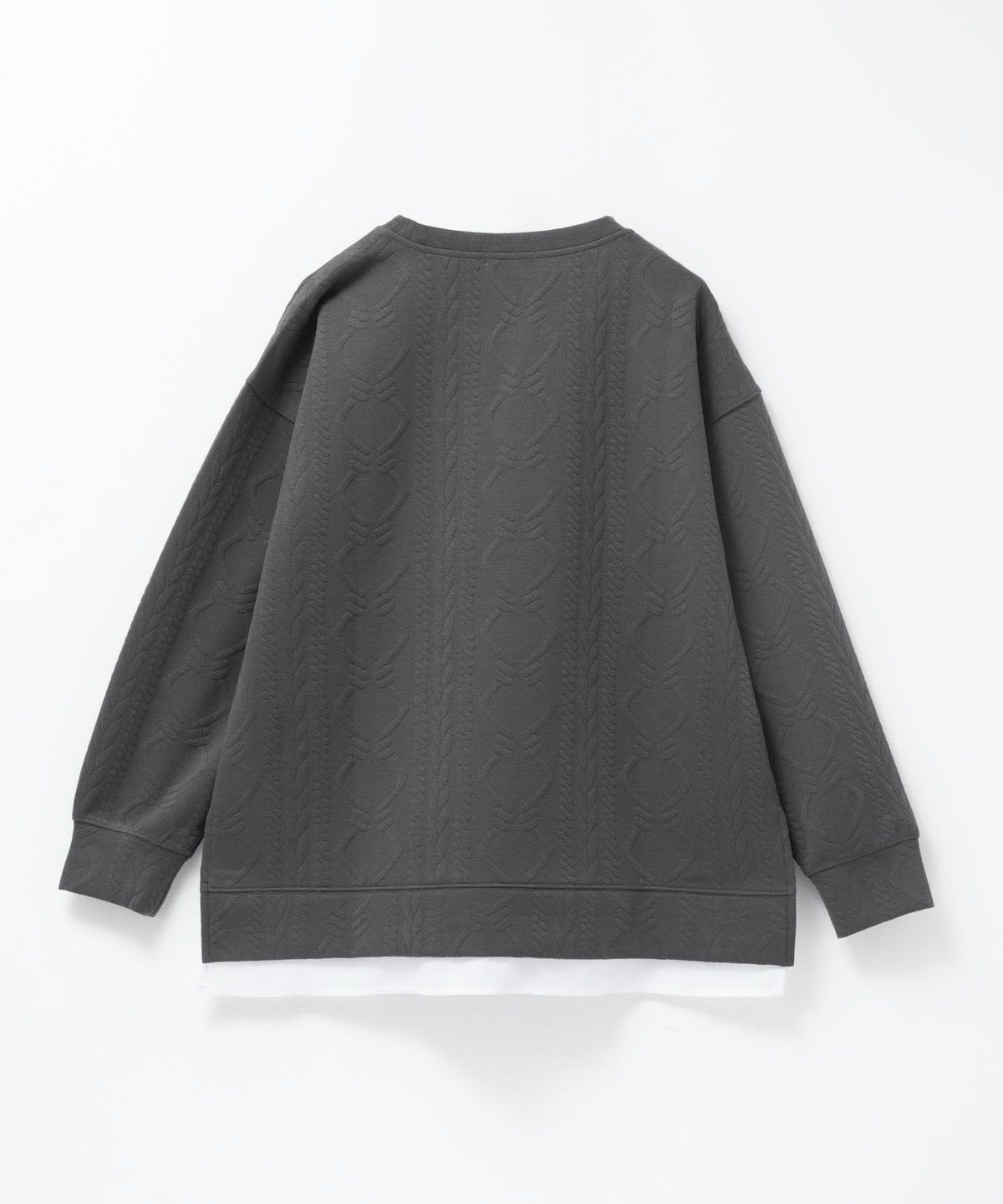 nAvy 時短ジャガードフェイク裾スリットプルオーバー レディース