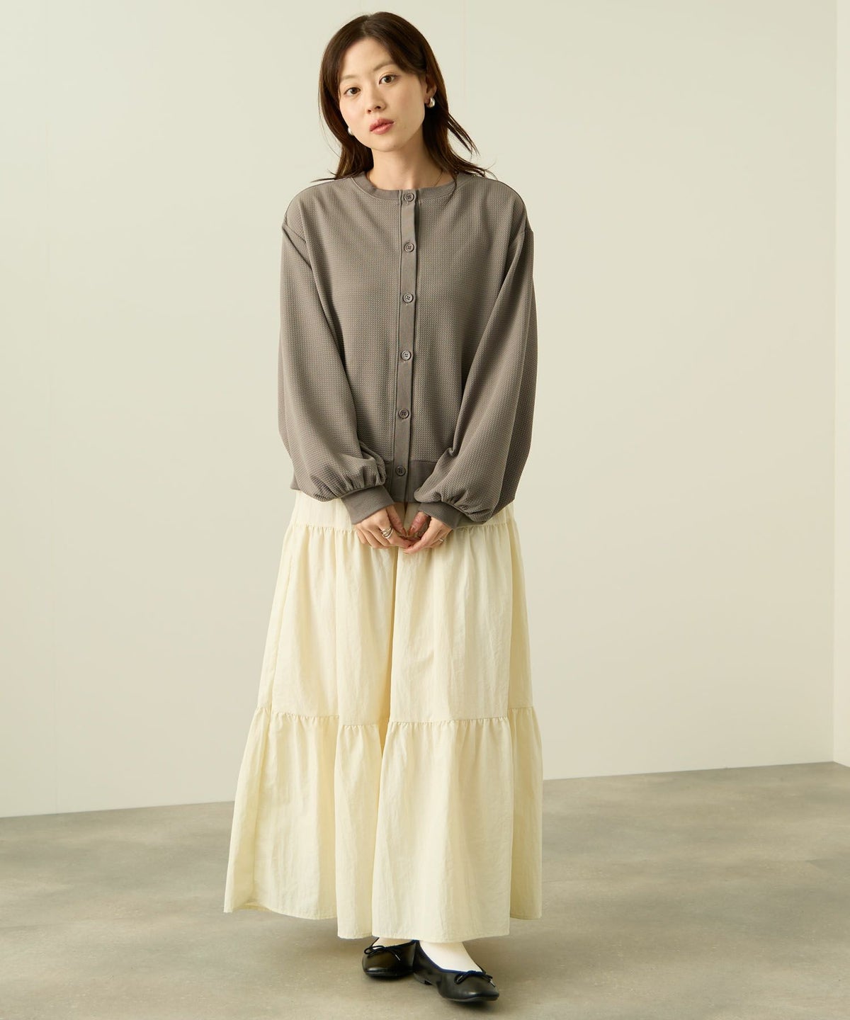 nAvy ジャガードカーディガン レディース