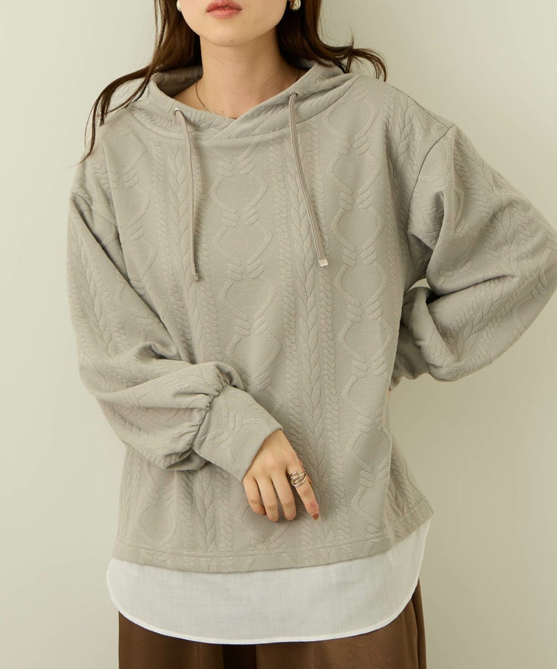 nAvy  時短ジャガードフェイクハイネックプルオーバー レディース商品画像-12