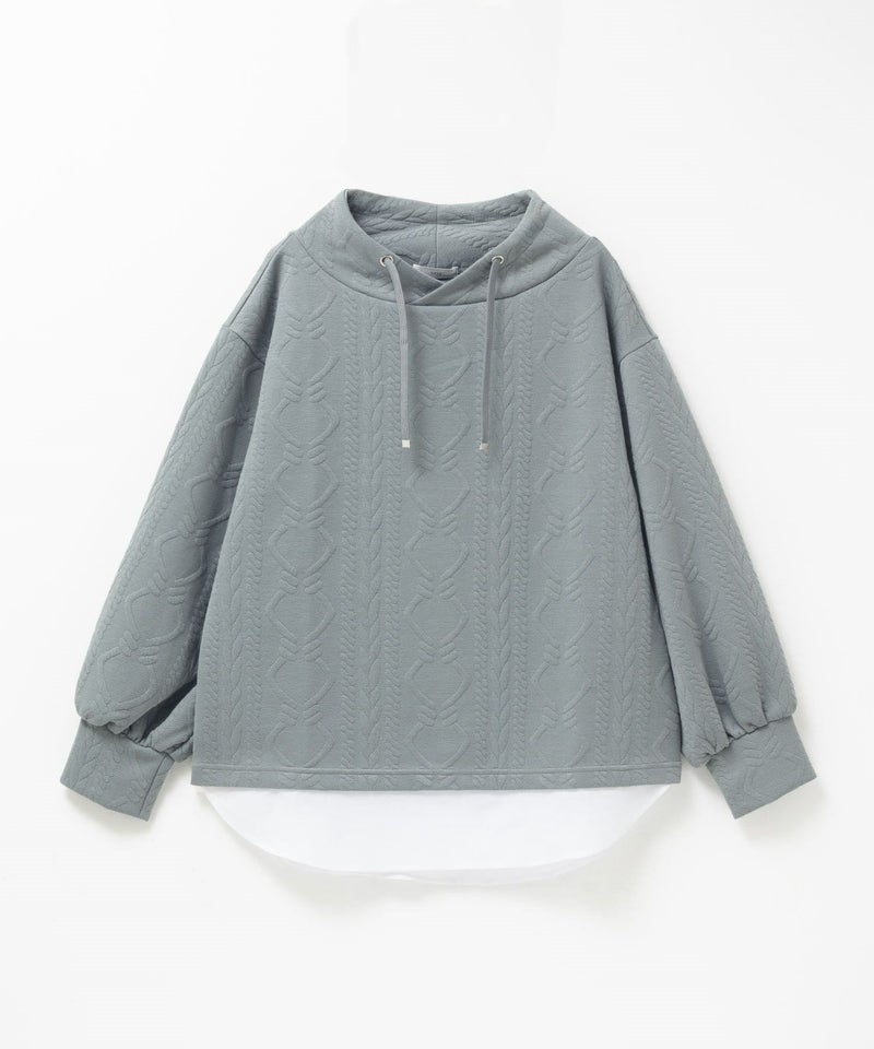 nAvy 時短ジャガードフェイクハイネックプルオーバー レディース商品画像-17