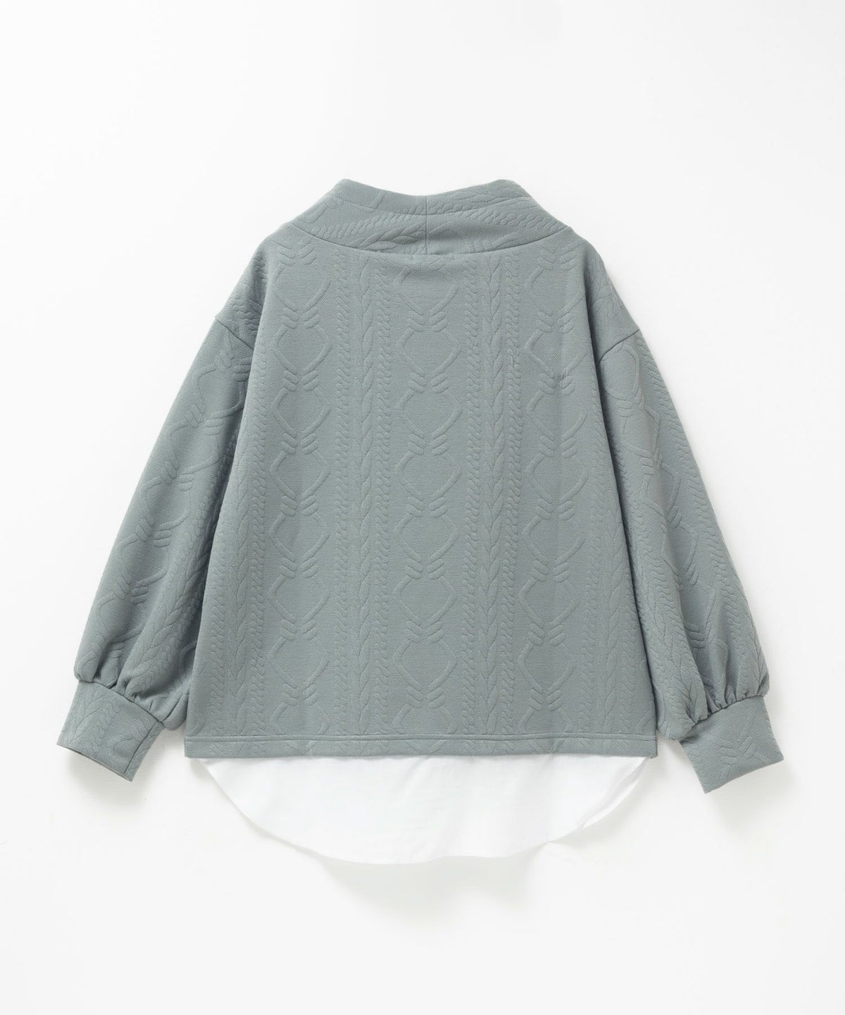 nAvy 時短ジャガードフェイクハイネックプルオーバー レディース