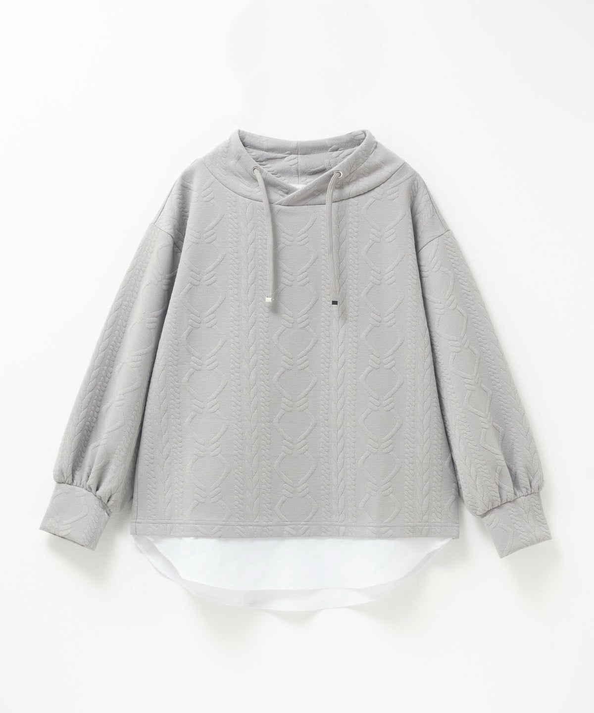 nAvy 時短ジャガードフェイクハイネックプルオーバー レディース