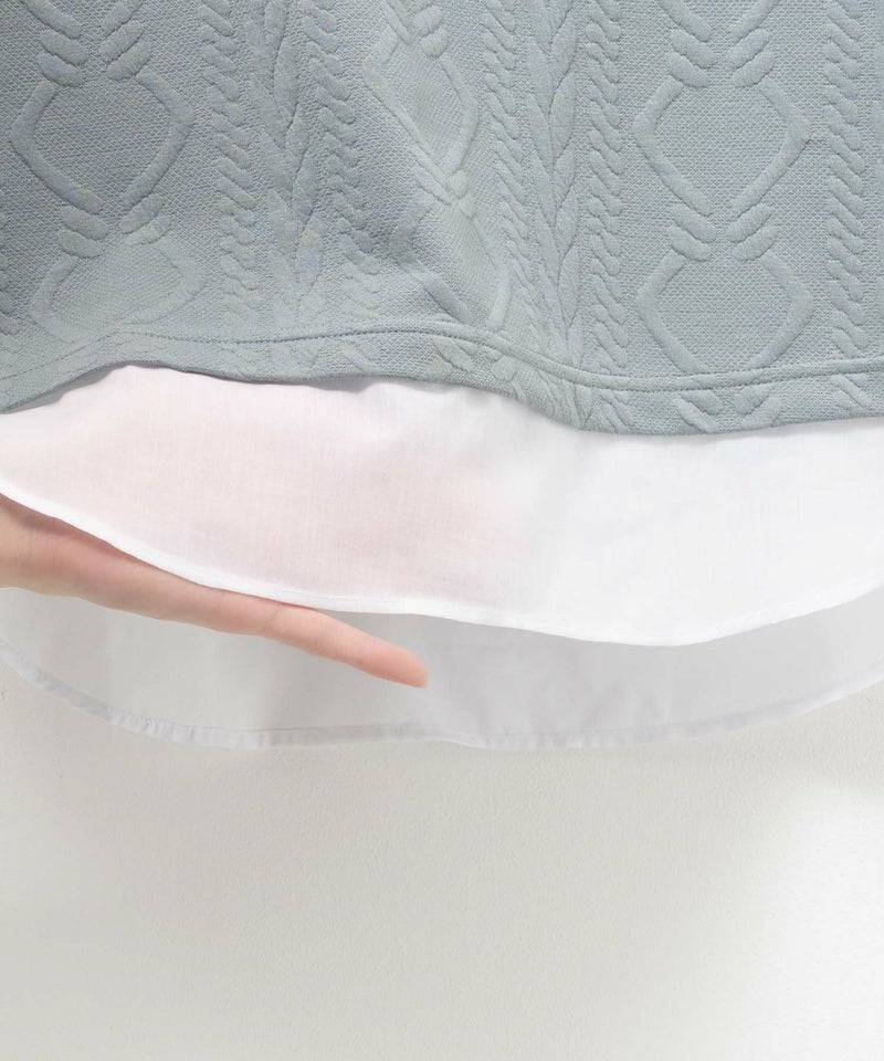 nAvy 時短ジャガードフェイクハイネックプルオーバー レディース商品画像-24