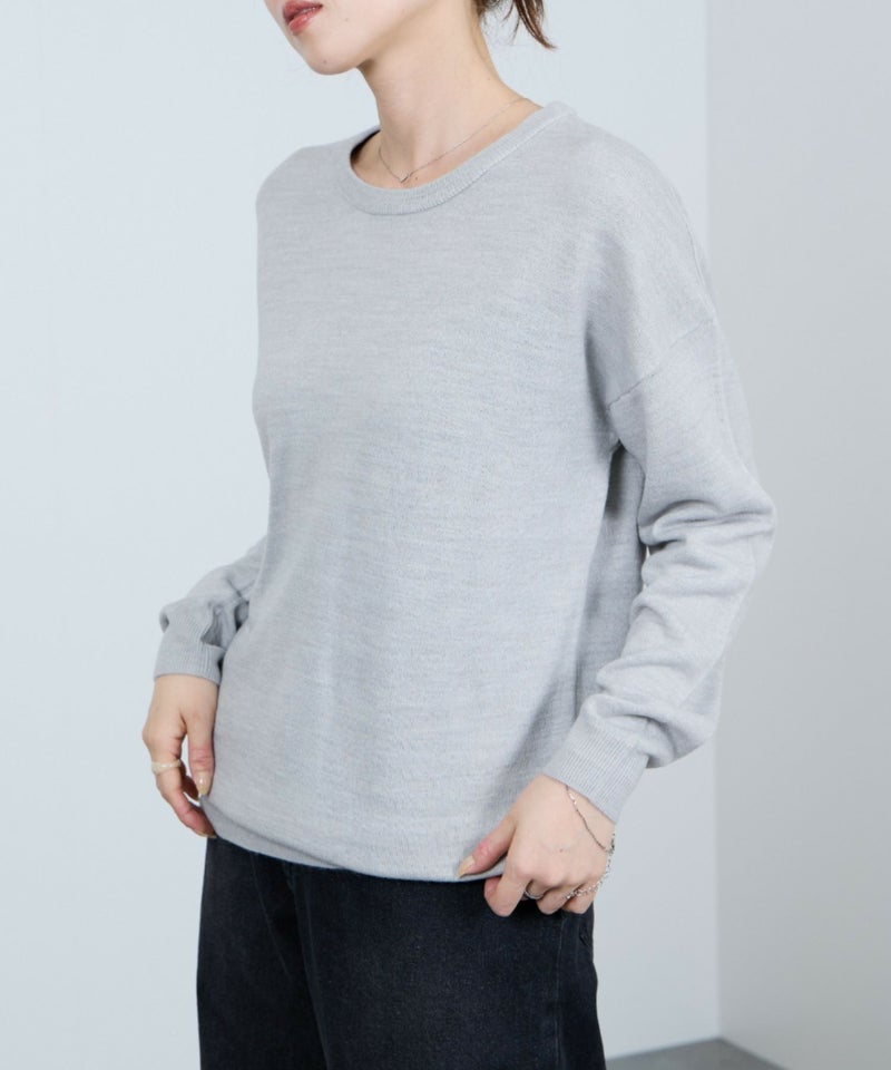 [期間限定knit]nAvy カシミヤタッチニット クルーネック レディース商品画像-4