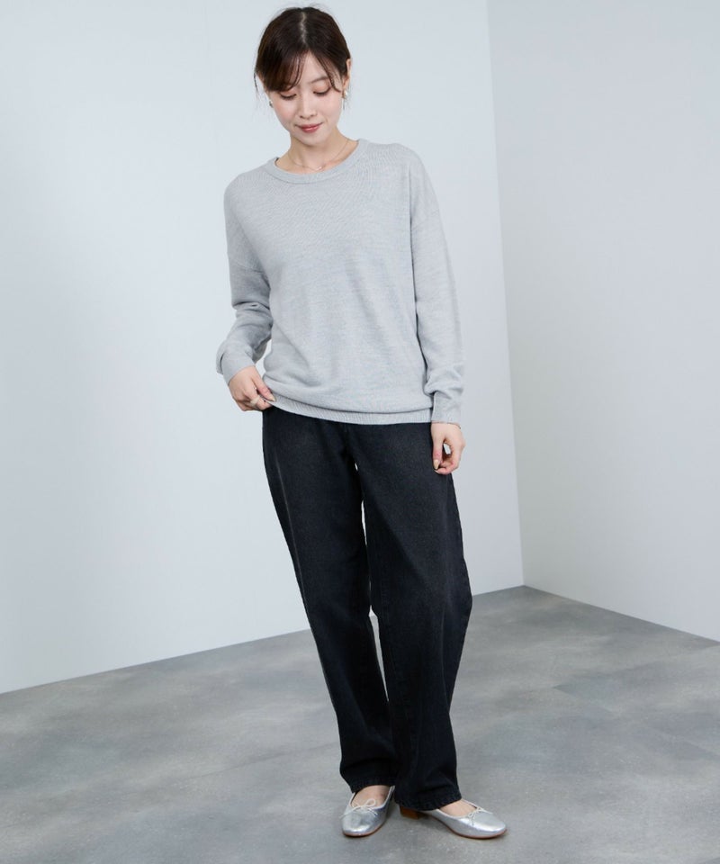 [期間限定knit]nAvy カシミヤタッチニット クルーネック レディース商品画像-6