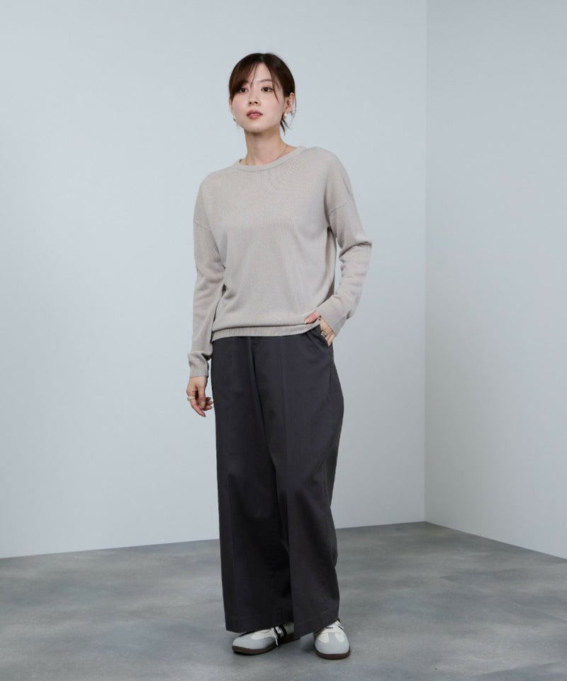 [期間限定knit]nAvy カシミヤタッチニット クルーネック レディース商品画像-9