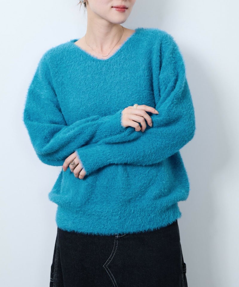 nAvy フェザーVネックプルオーバー レディース商品画像-12