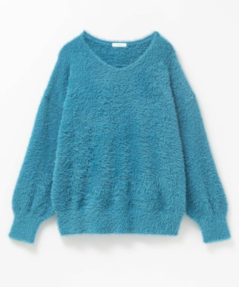 [期間限定knit]nAvy  フェザーVネックプルオーバー レディース商品画像-25