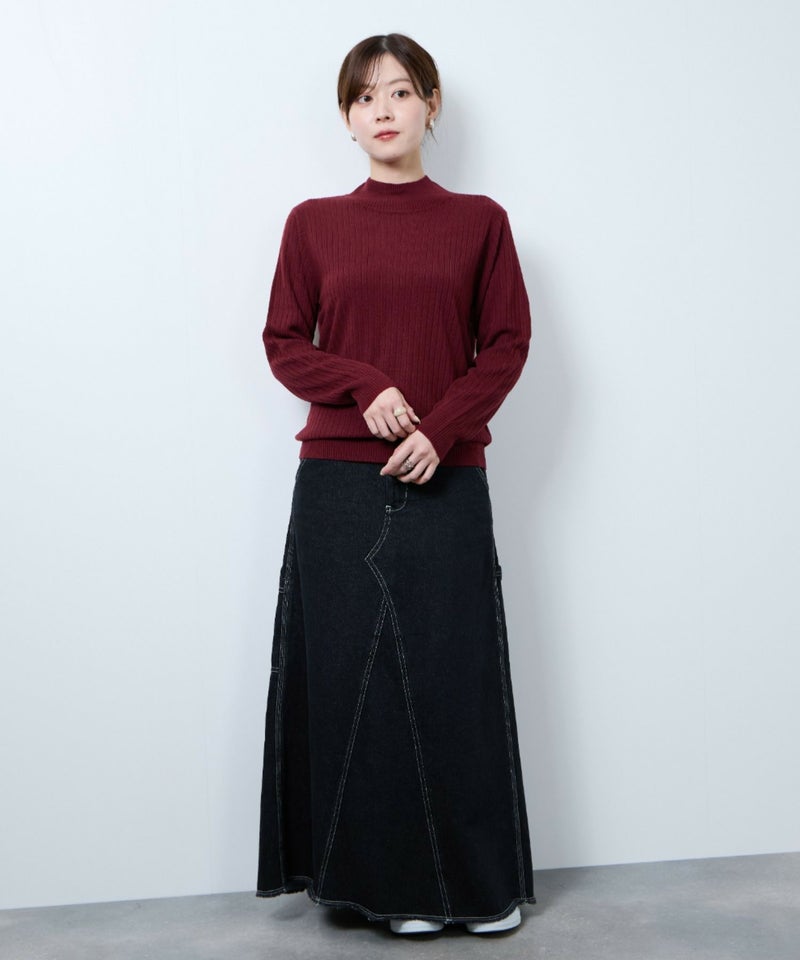 nAvy カシミヤタッチニット リブハイネック レディース商品画像-10