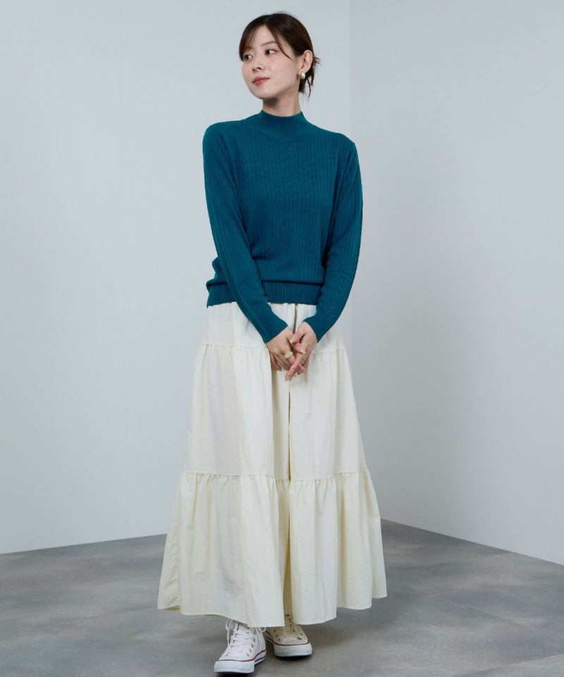 [期間限定knit]nAvy カシミヤタッチニット リブハイネック レディース商品画像-18