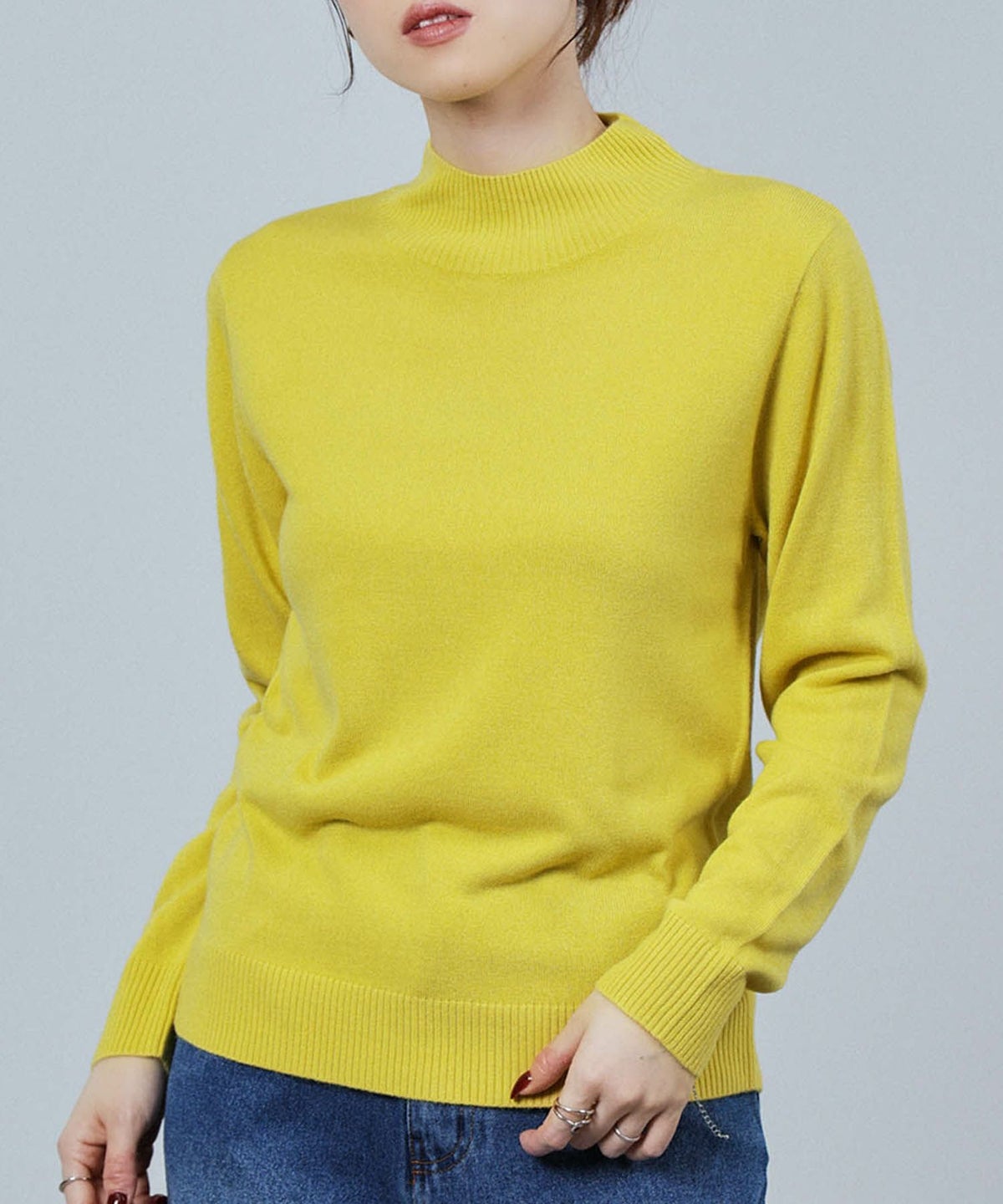 nAvy カシミヤタッチニット ハイネック レディース