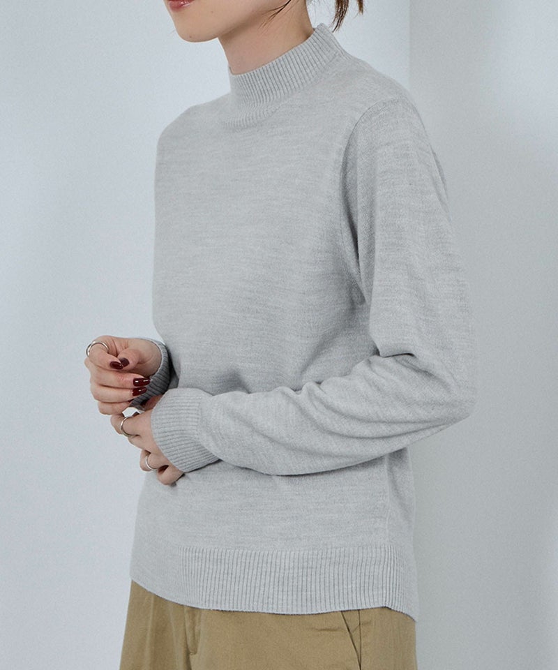 [期間限定knit]nAvy カシミヤタッチニット ハイネック レディース商品画像-12