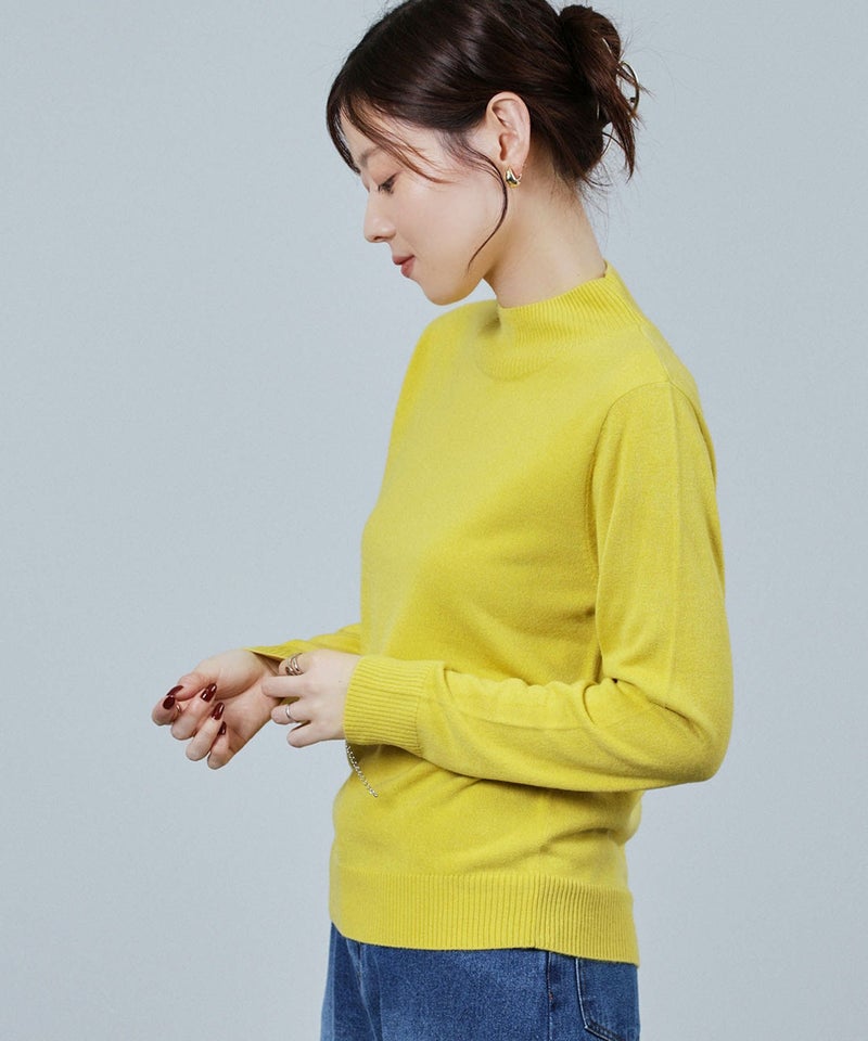 [期間限定knit]nAvy カシミヤタッチニット ハイネック レディース商品画像-16