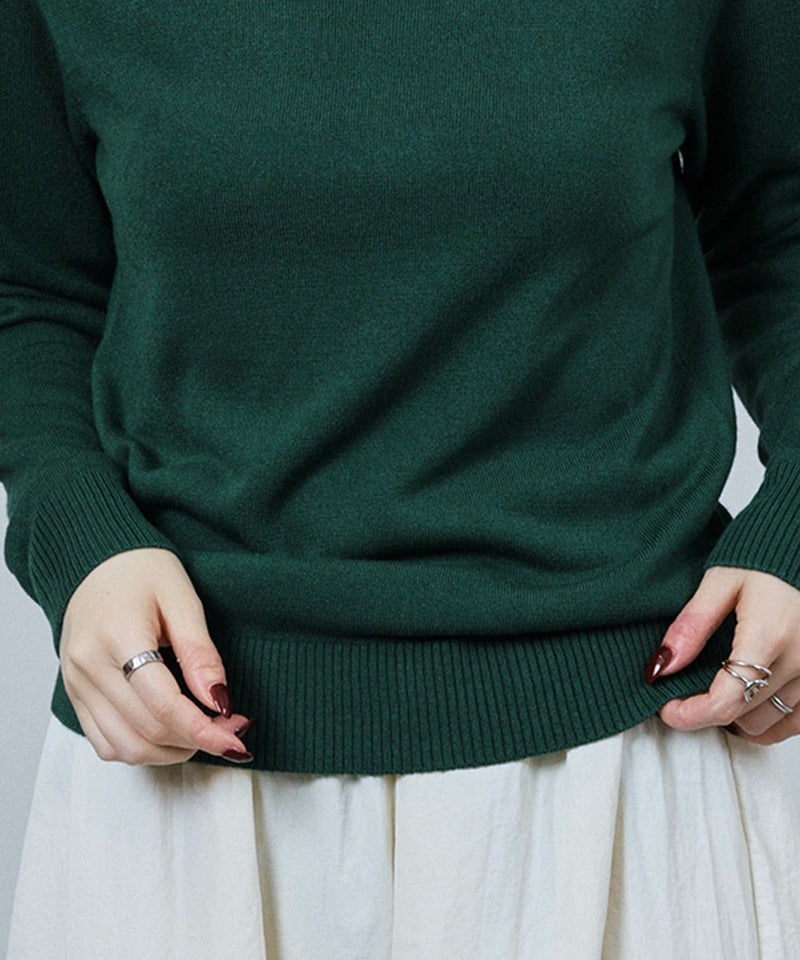 [期間限定knit]nAvy カシミヤタッチニット ハイネック レディース商品画像-19