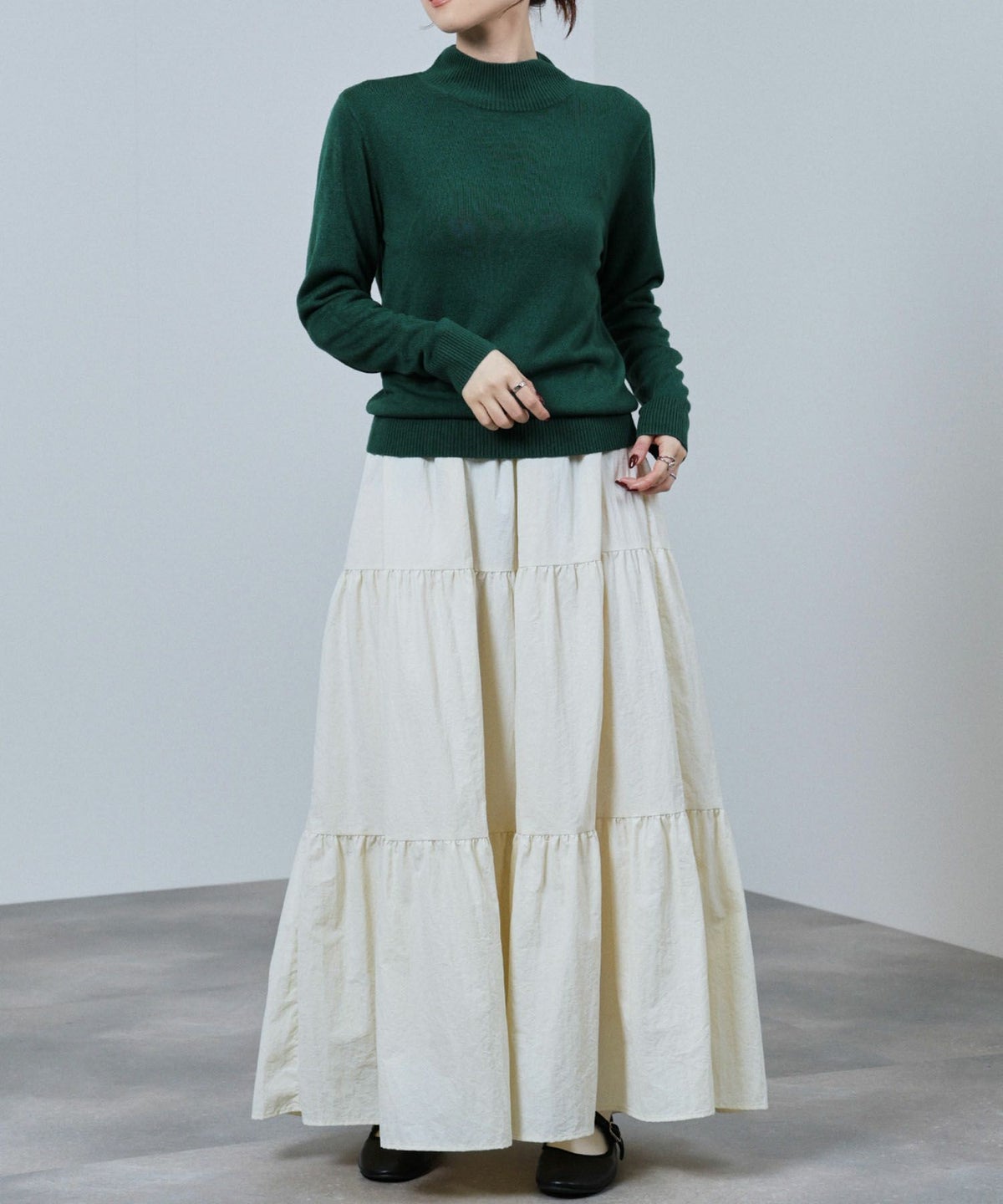 nAvy カシミヤタッチニット ハイネック レディース