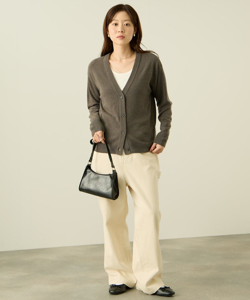 [期間限定knit]nAvy カシミヤタッチニット Vネックカーディガン レディース商品画像-6