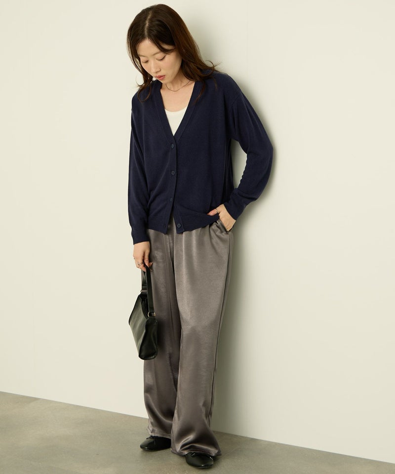 [期間限定knit]nAvy カシミヤタッチニット Vネックカーディガン レディース商品画像-16