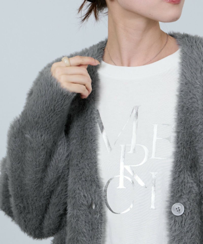 [期間限定knit]nAvy  フェザーロングカーディガン レディース商品画像-7