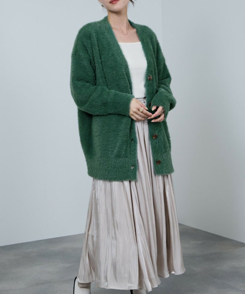 [期間限定knit]nAvy  フェザーロングカーディガン レディース商品画像-15