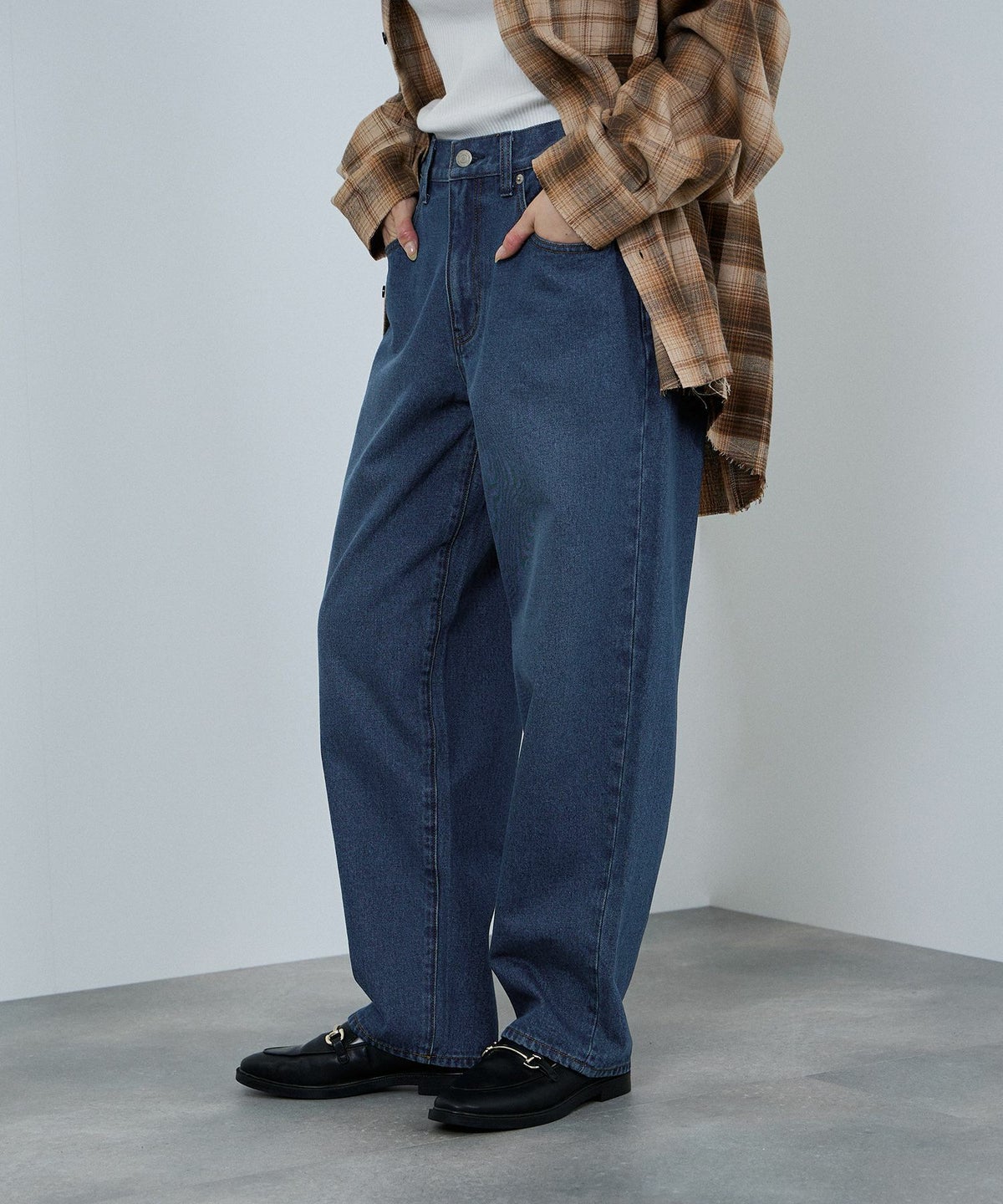 nAvy 毎日はきたくなるデニム「マイデニ」 ルーズテーパード レディース