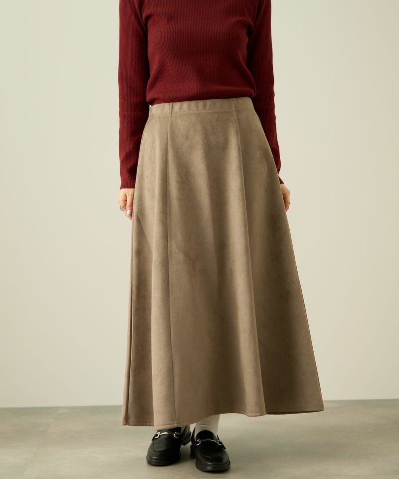 nAvy  フェイクスエードフレアスカート レディース商品画像-3