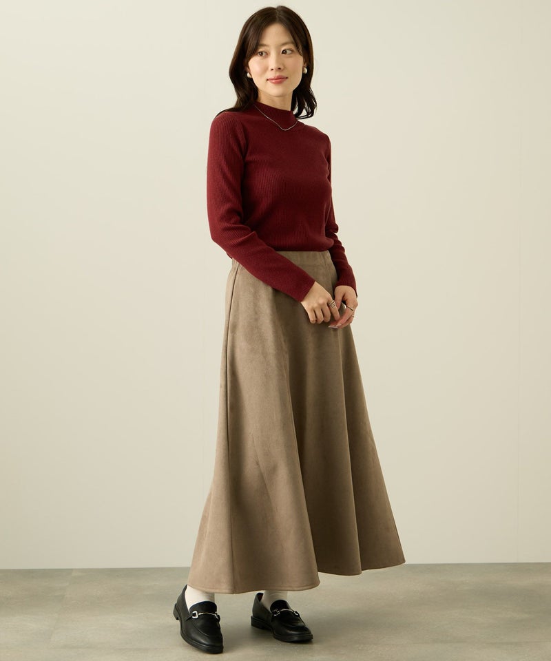 nAvy フェイクスエードフレアスカート レディース商品画像-6