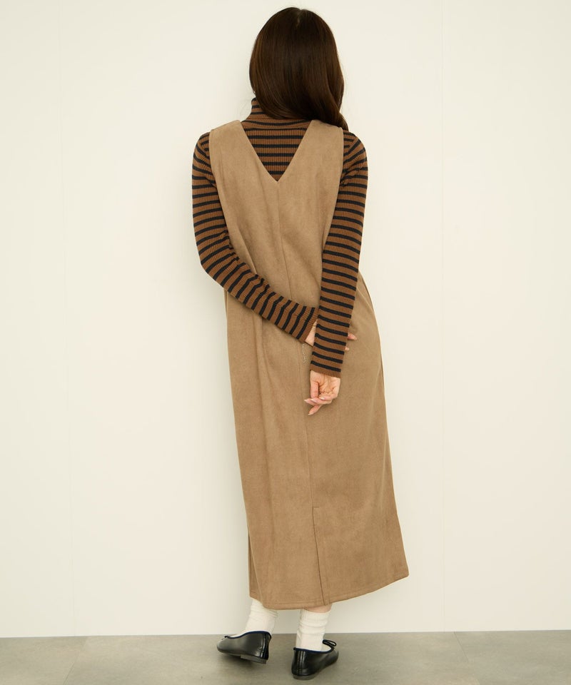 nAvy ポンチ素材 フェイクスエードジャンパースカート レディース商品画像-13