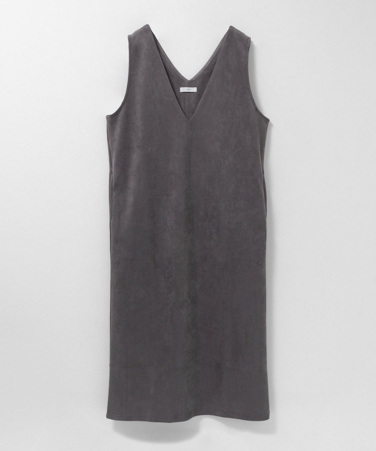 nAvy ポンチ素材 フェイクスエードジャンパースカート レディース