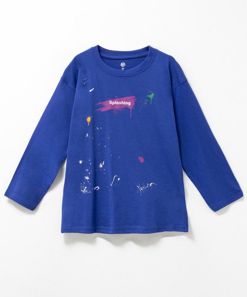 T-GRAPHICS ペイントプリント長袖Tシャツ キッズ メール便 対応商品商品画像-3