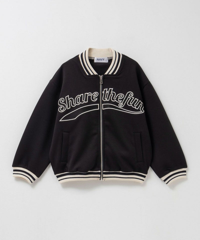 NAVY ポンチ素材 スタジャン キッズ商品画像-5