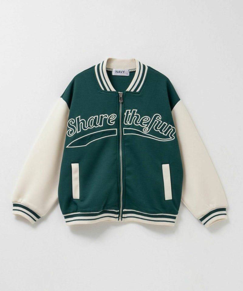 NAVY ポンチ素材 スタジャン キッズ商品画像-18