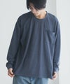 NAVY タフラク ポンチ素材ポケツキ長袖Tシャツ メンズ商品サムネイル-7