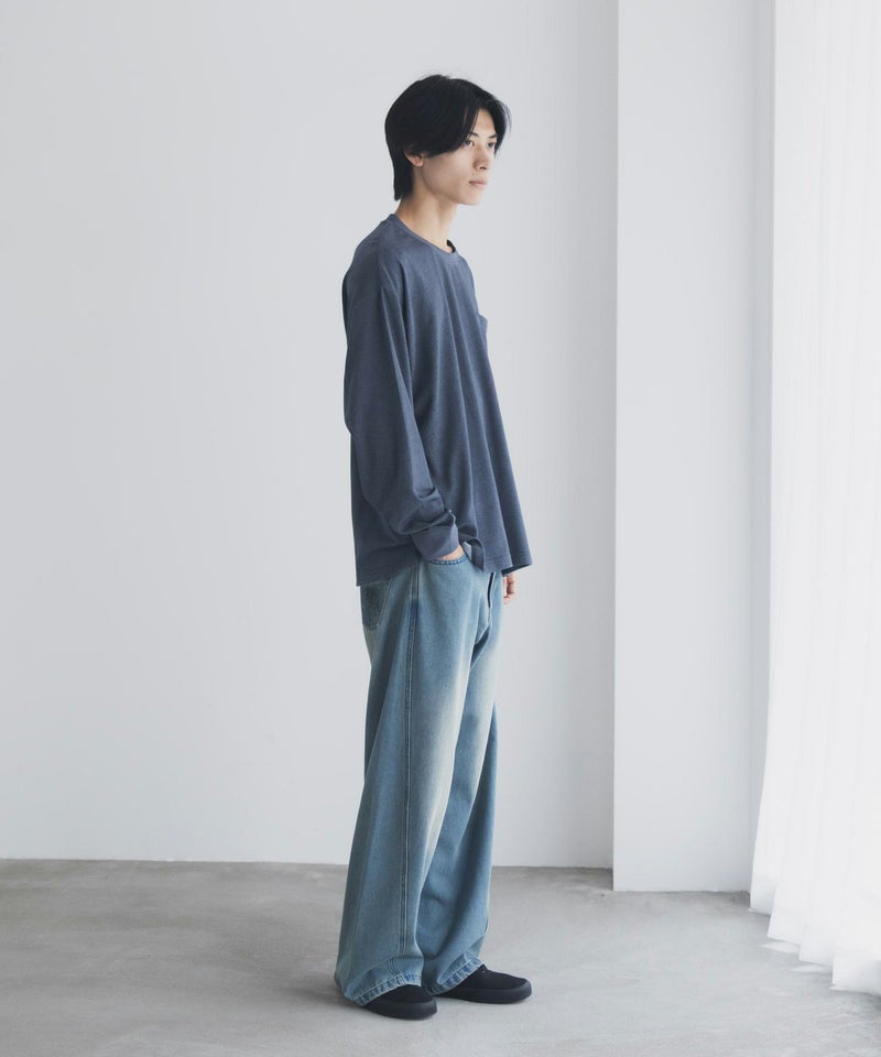 [値下げ]NAVY タフラク ポンチ素材ポケツキ長袖Tシャツ メンズ商品画像-9