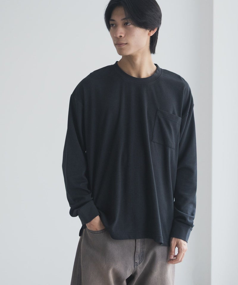 [値下げ]NAVY タフラク ポンチ素材ポケツキ長袖Tシャツ メンズ商品画像-13