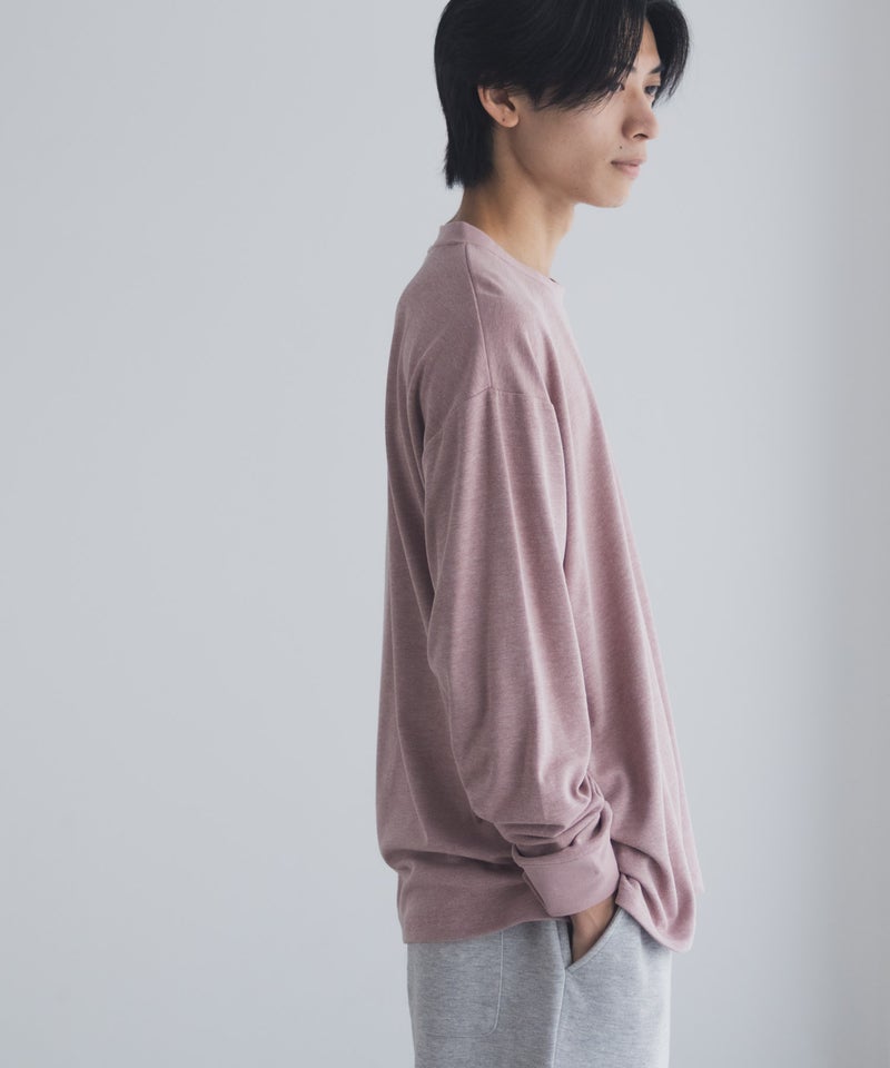 NAVY タフラク ポンチ素材ポケツキ長袖Tシャツ メンズ商品画像-17