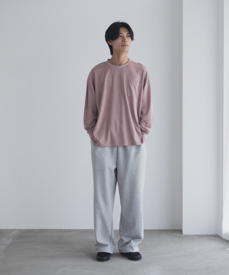 NAVY タフラク ポンチ素材ポケツキ長袖Tシャツ メンズ商品画像-19