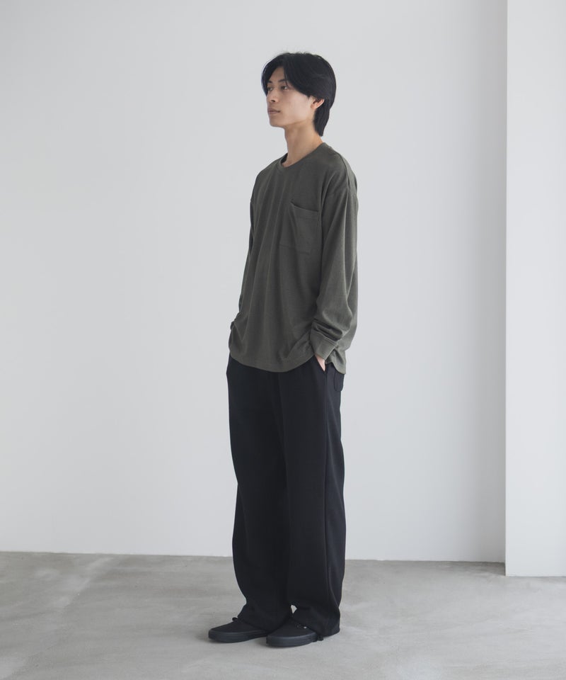 NAVY タフラク ポンチ素材ポケツキ長袖Tシャツ メンズ商品画像-22