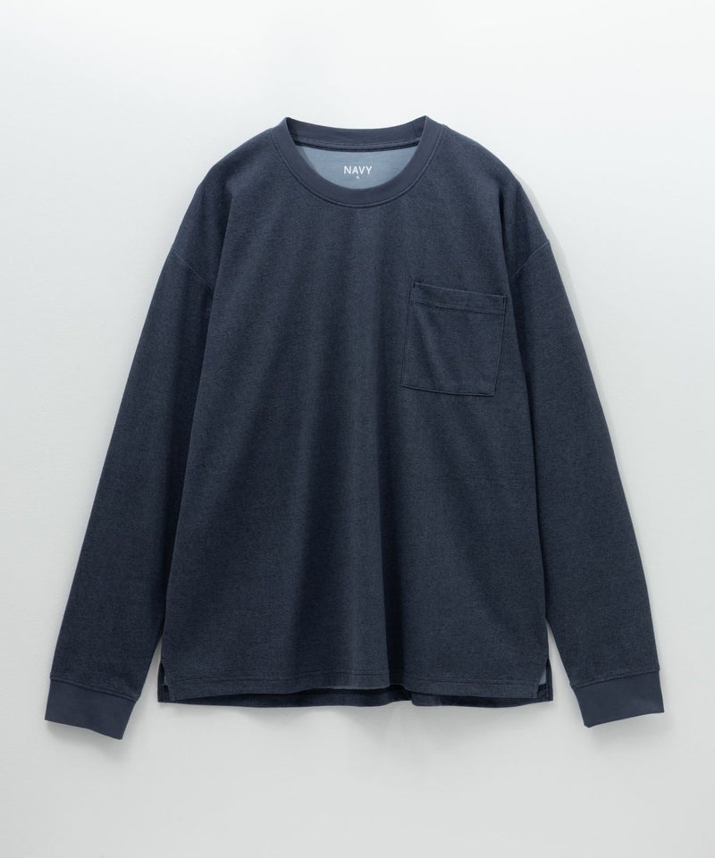 [値下げ]NAVY タフラク ポンチ素材ポケツキ長袖Tシャツ メンズ商品画像-25