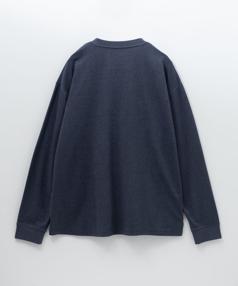 NAVY タフラク ポンチ素材ポケツキ長袖Tシャツ メンズ商品画像-27