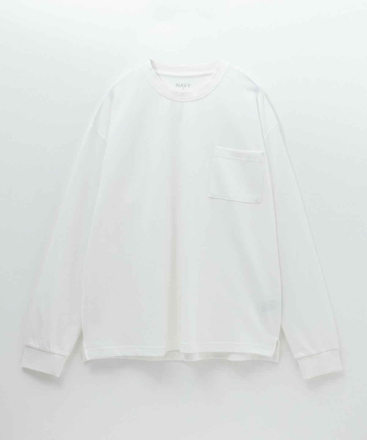 NAVY タフラク ポンチ素材ポケツキ長袖Tシャツ メンズ