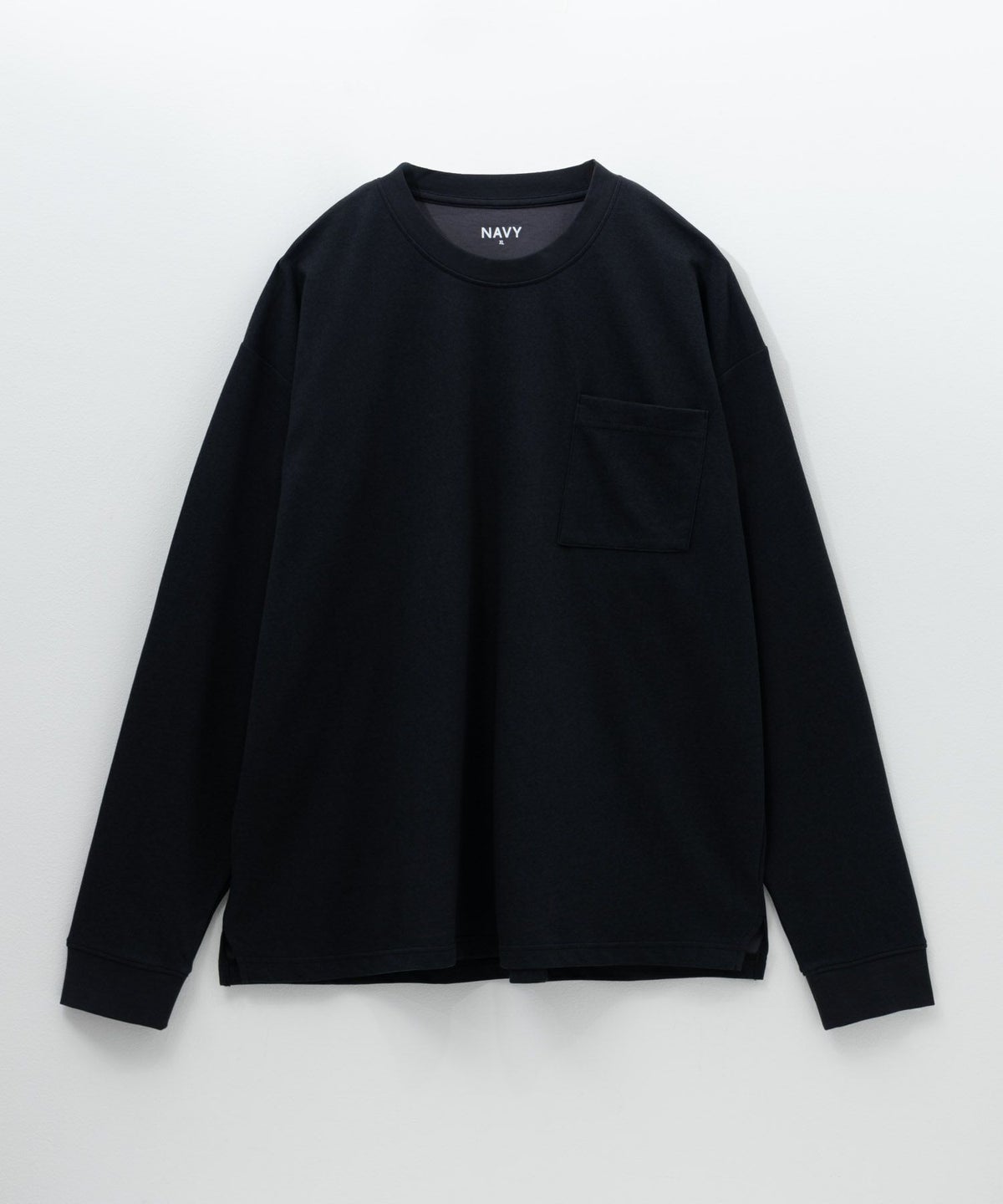 NAVY タフラク ポンチ素材ポケツキ長袖Tシャツ メンズ