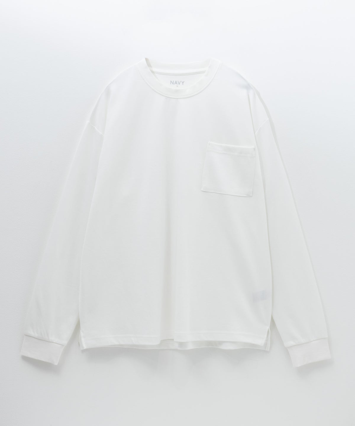 NAVY タフラク ポンチ素材ポケツキ長袖Tシャツ メンズ