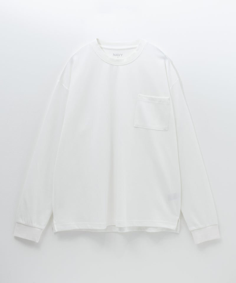 NAVY タフラク ポンチ素材ポケツキ長袖Tシャツ メンズ商品画像-28