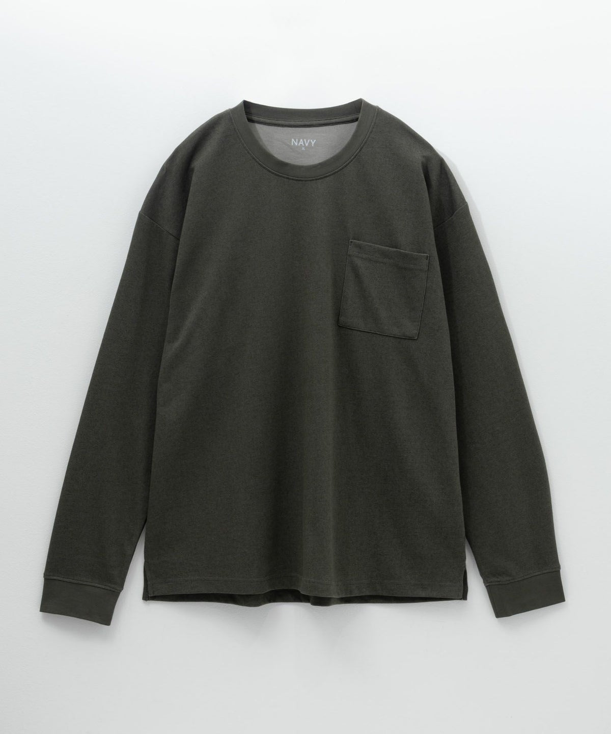 NAVY タフラク ポンチ素材ポケツキ長袖Tシャツ メンズ