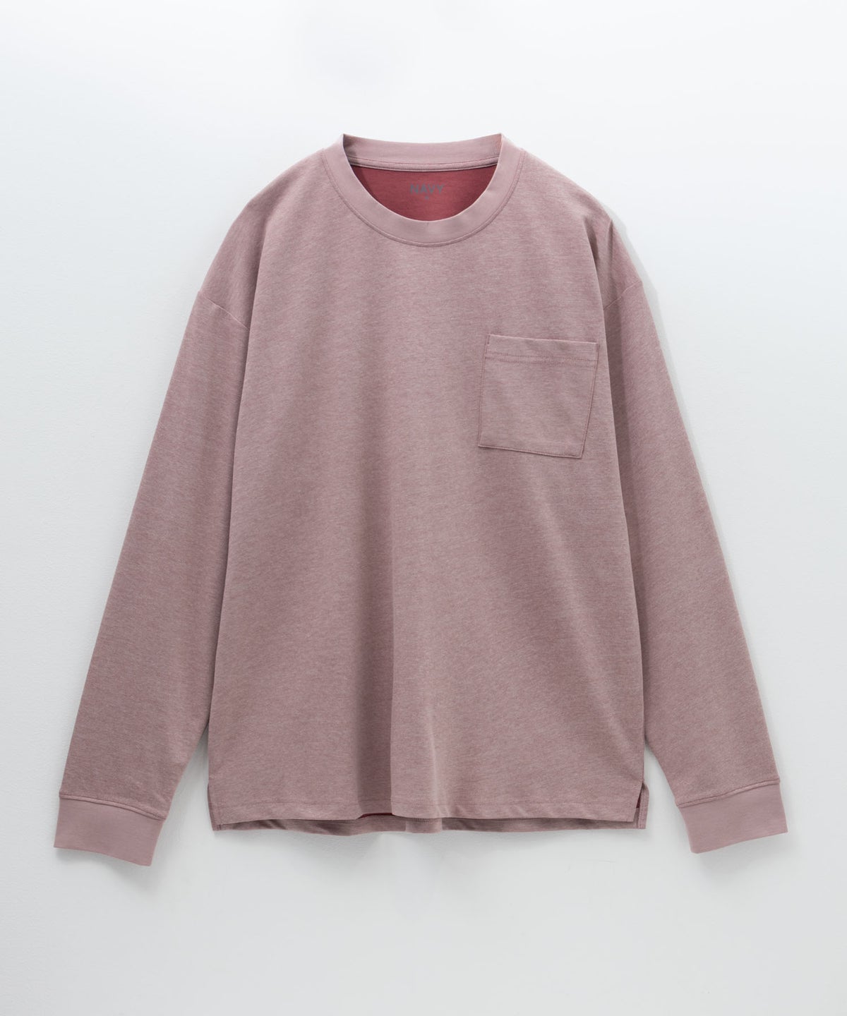 NAVY タフラク ポンチ素材ポケツキ長袖Tシャツ メンズ